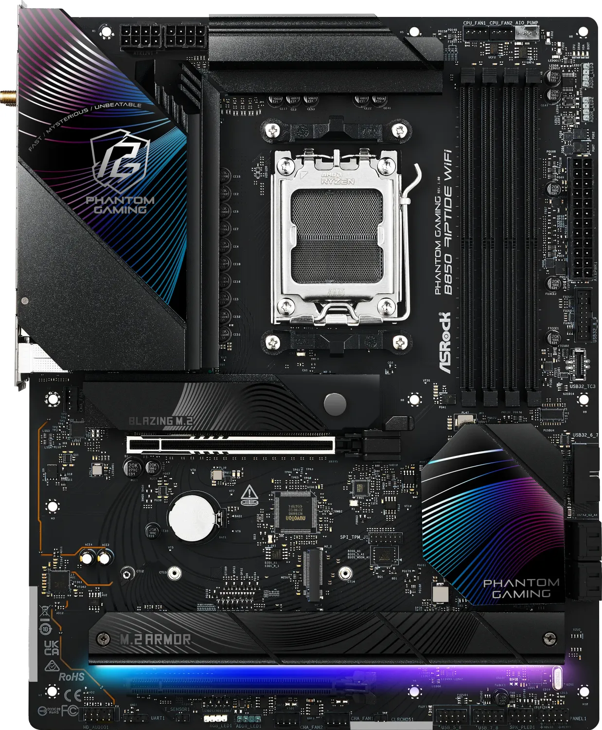 AsRock Phantom Gaming B850 Riptide WiFi - AMD B850 - So. AM5 - ATX