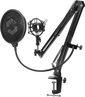 SL-800011-BK - Desktop-Mikrofonständer - Schreibtisch-Montagebasis - Schwarz - 15 cm - 14,8 cm - 9,5 cm
