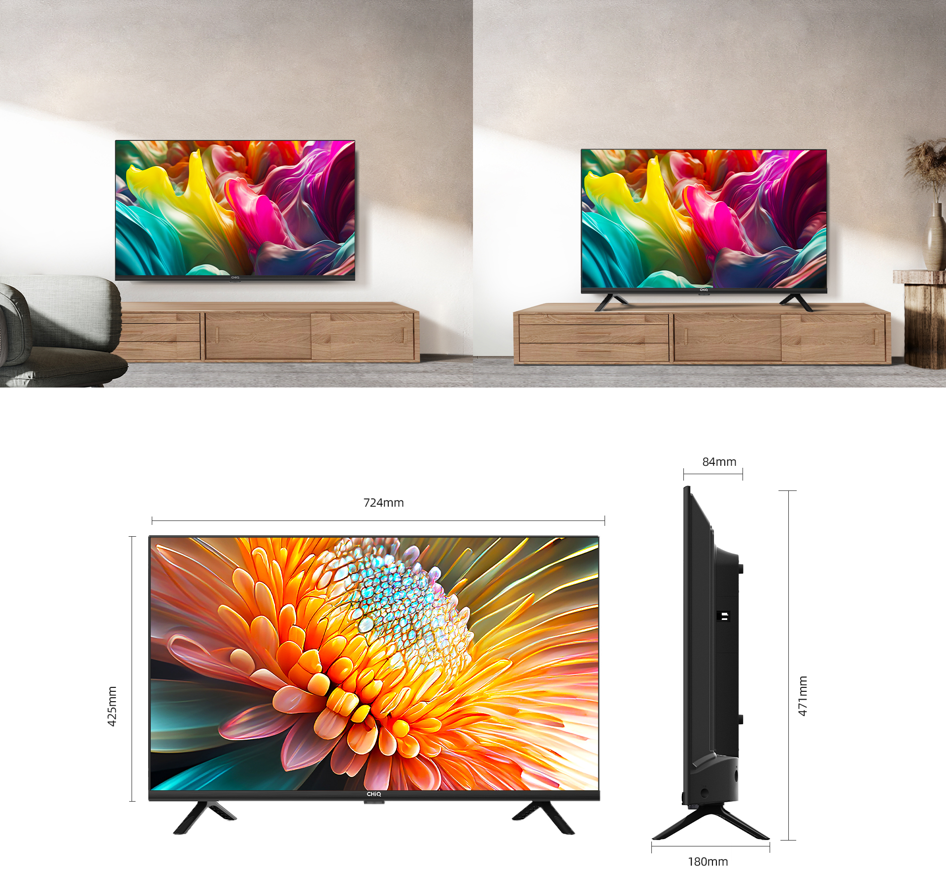 Chiq | L32G7B  32"  80cm 16:9  HD  LED Google TV bk