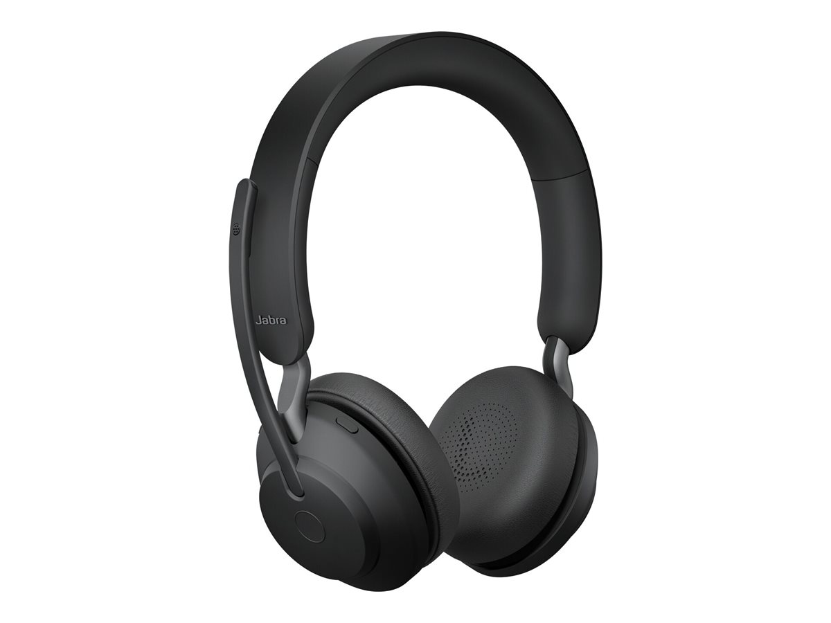 Jabra Headset Evolve2 65 UC Duo, inkl. Link 380a & Ladestat.