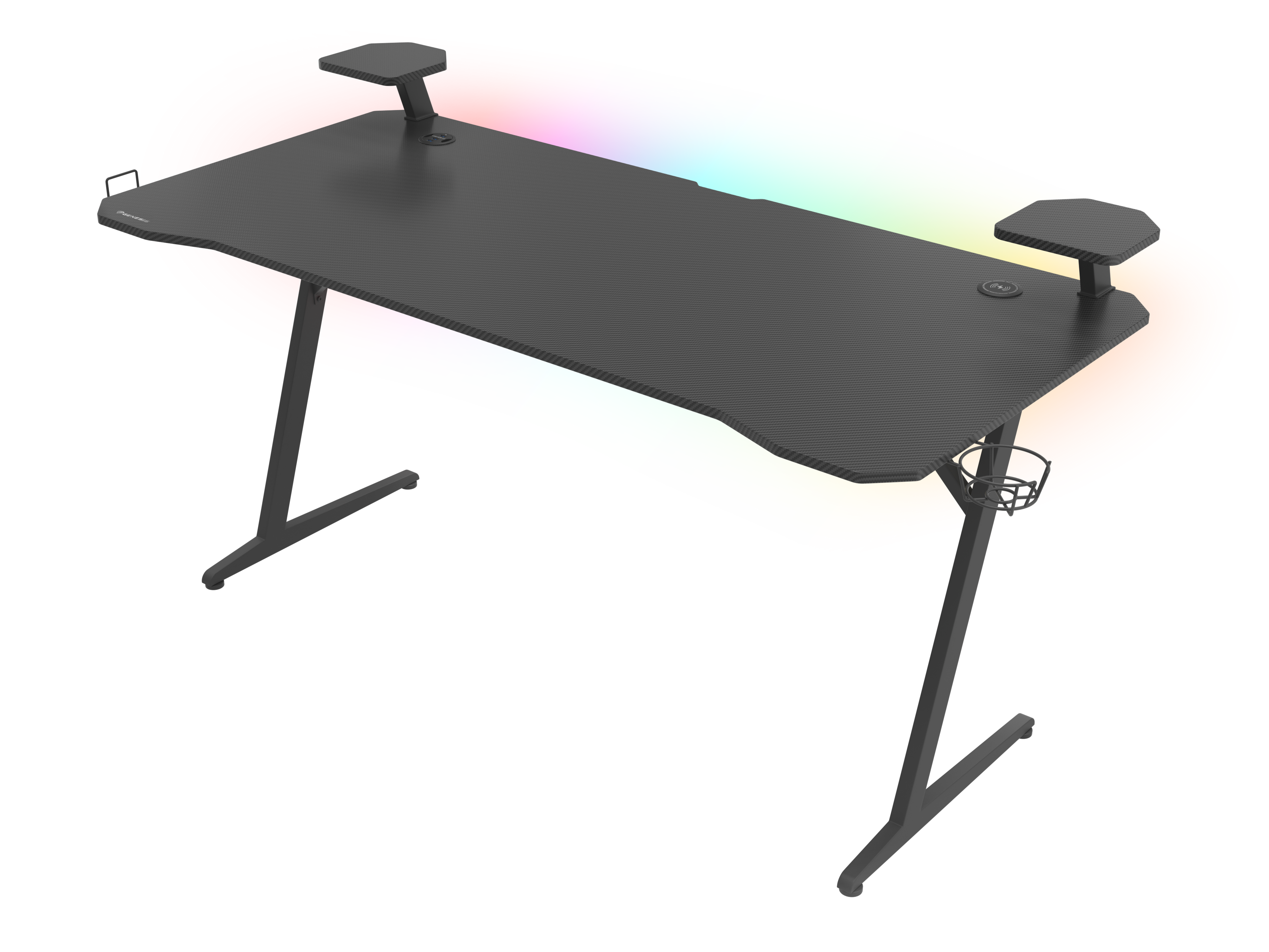 Genesis Gaming Tisch HOLM 510 RGB schwarz (160cm x 75cm)