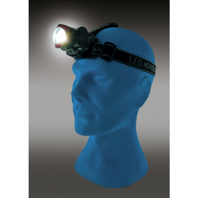 Schwaiger | LED Stirnlampe 60-120 Lumen schwarz/rot