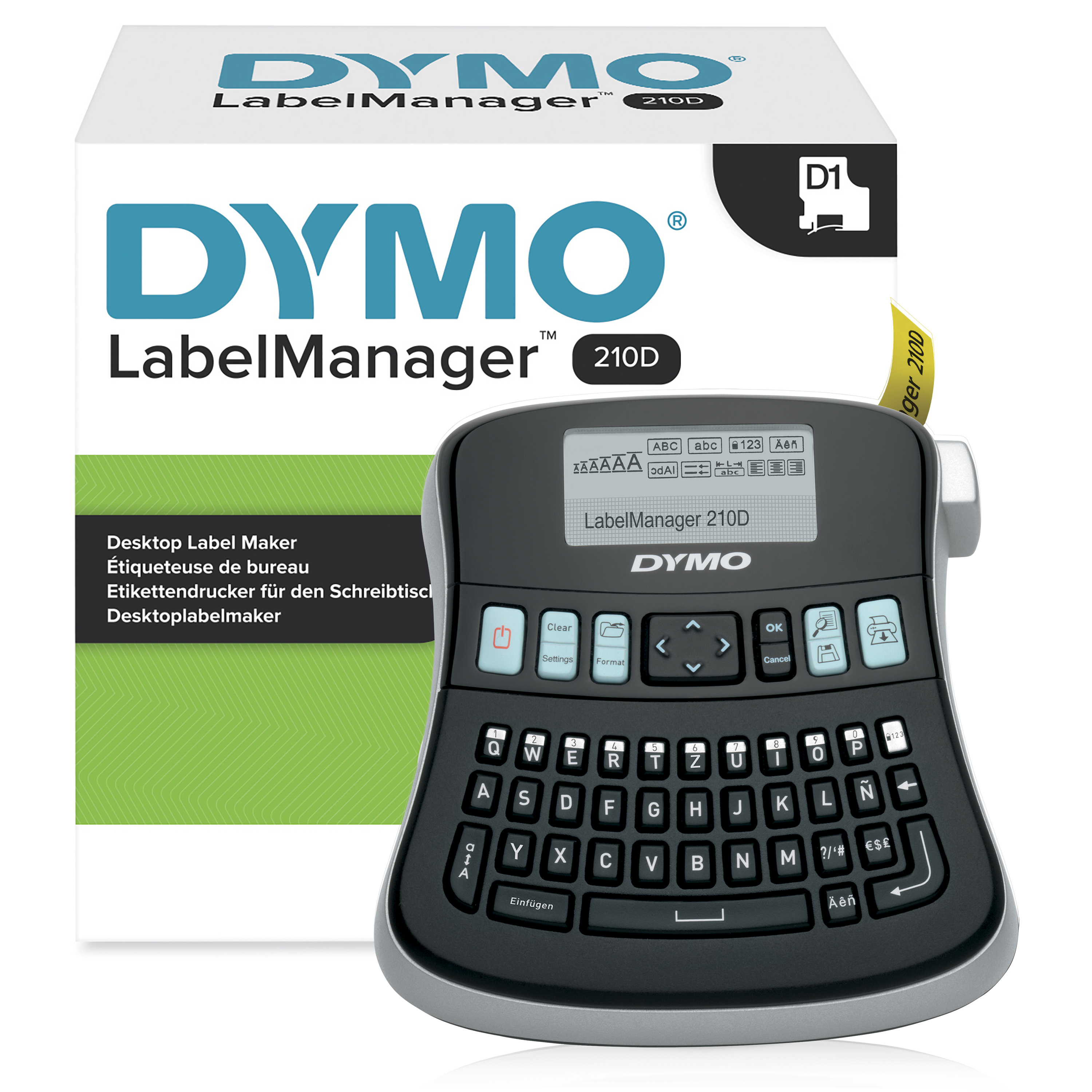 DYMO | LabelManager 210D+ Beschriftungsgerät | QWERTZ-Tastatur