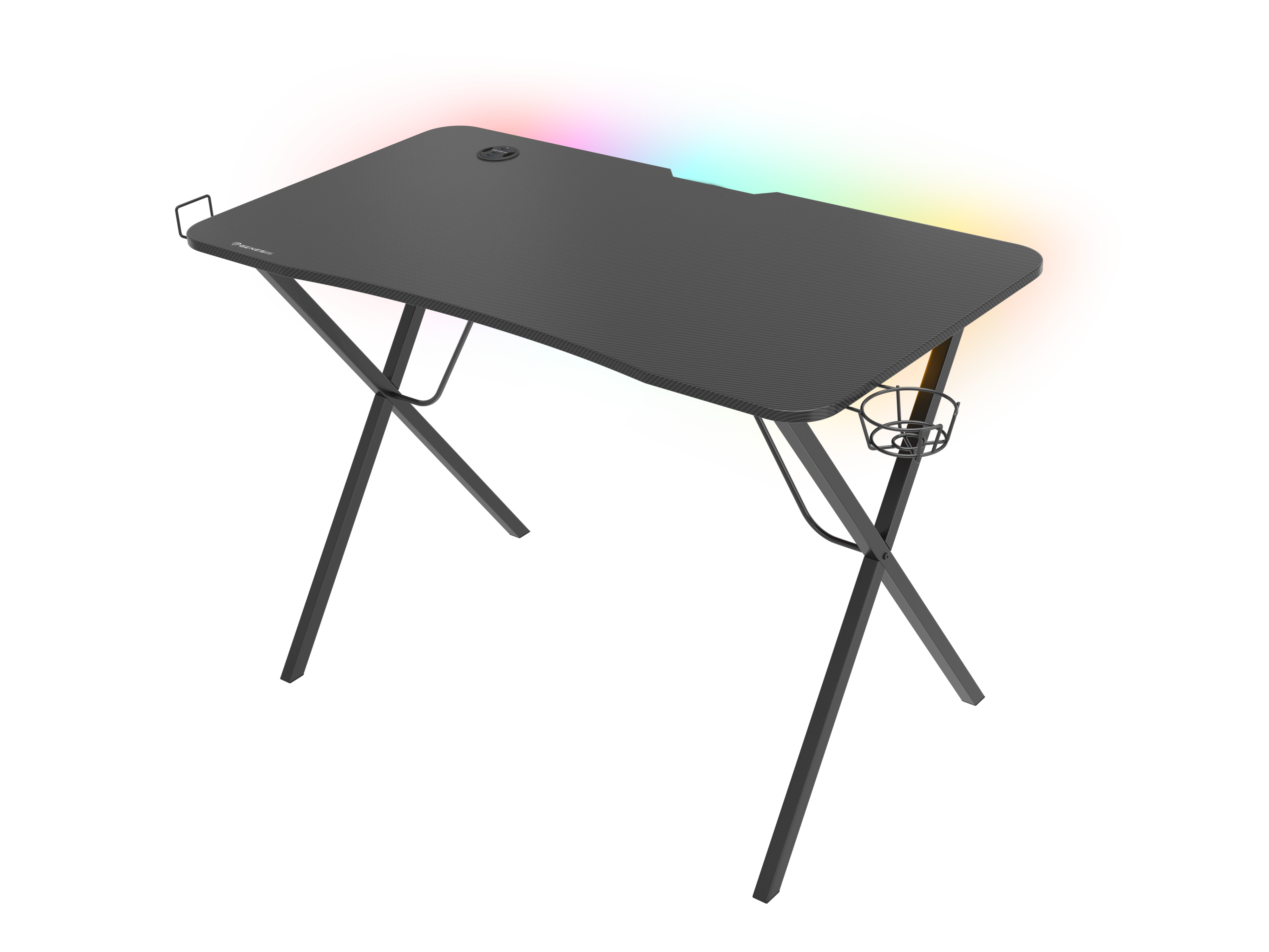 Genesis Gaming Tisch HOLM 200 RGB schwarz (113cm x 75cm)
