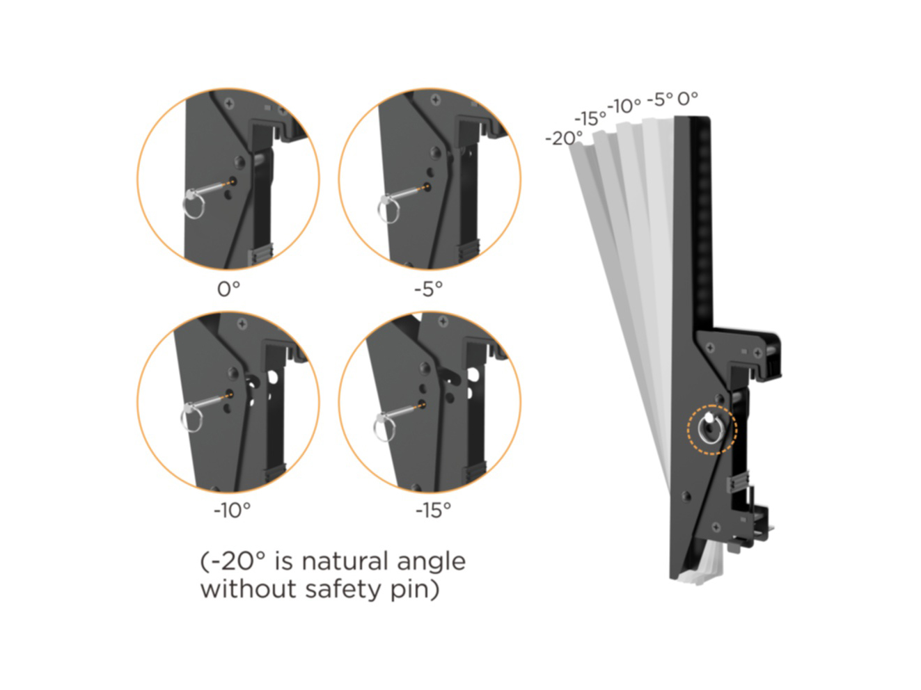 equip Pro - Klammer für 3 LCD-Anzeigen - Kunststoff, Aluminium, Stahl - Schwarz, Silber - Bildschirmgröße: 114.3-127 cm (45"-50")