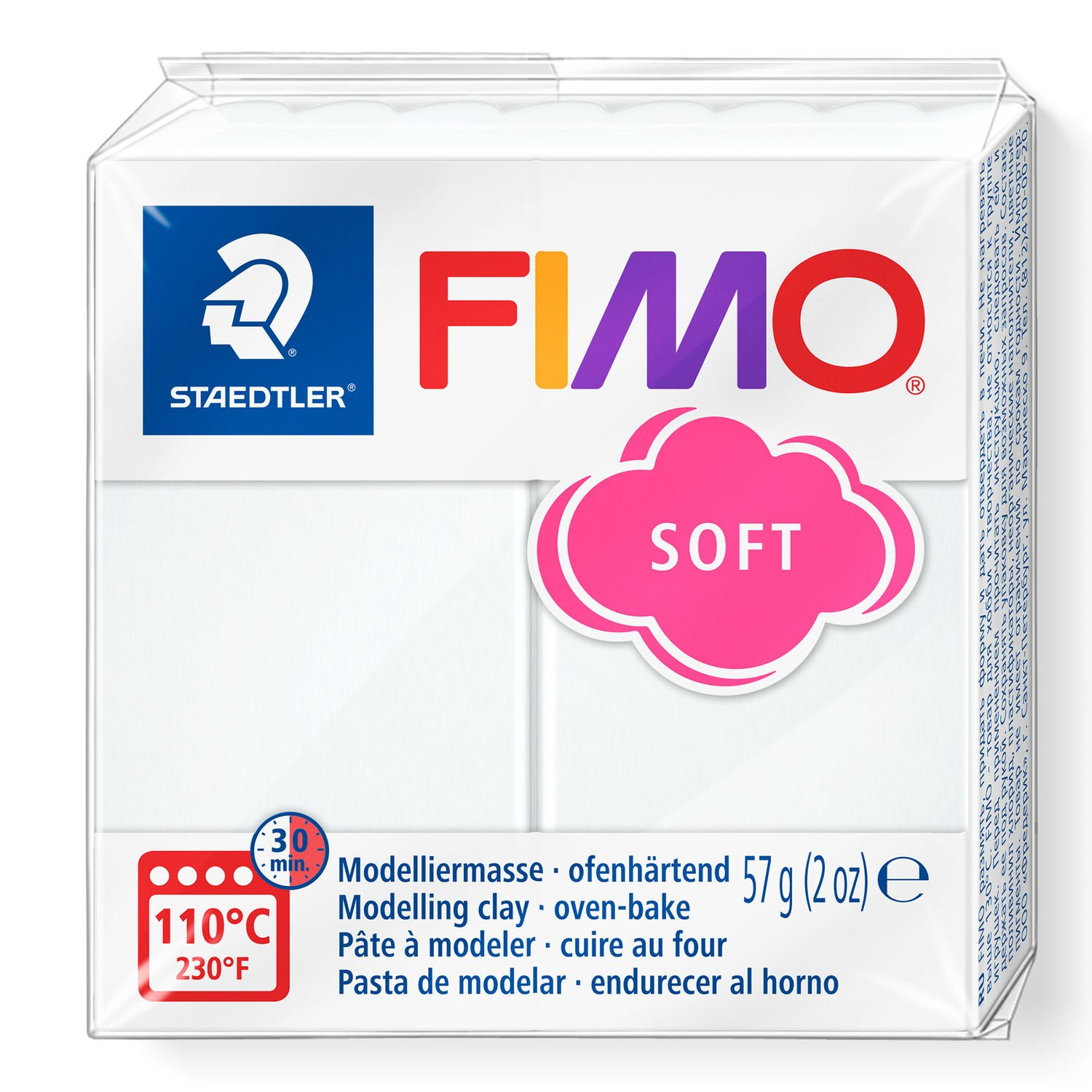 STAEDTLER FIMO 8020 - Modellierton - Weiß - 1 Stück(e) - 1 Farben - 110 °C - 30 min