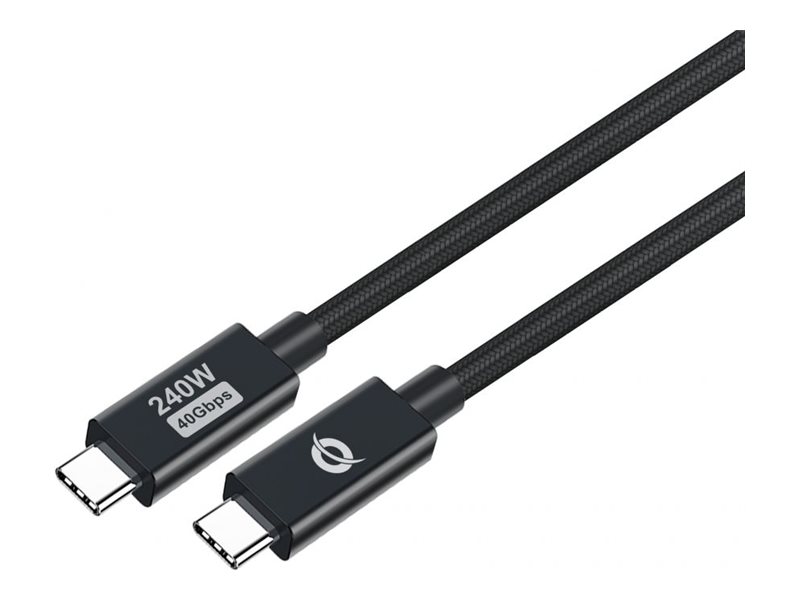 CONCEPTRONIC Kabel USB-C4.0->C 240W/PD3.1     40Gbs 1.20m sw