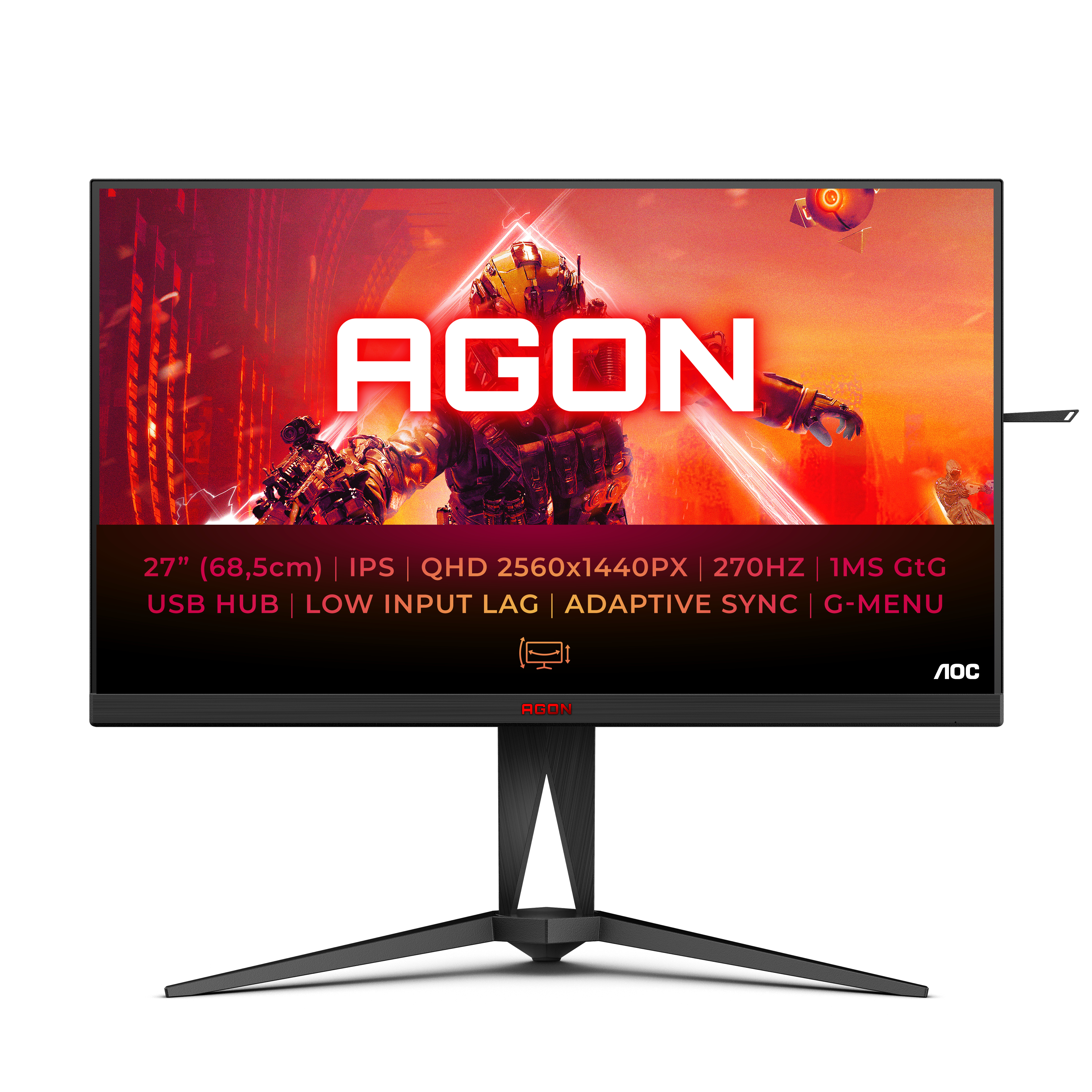 AOC Agon AG275QZ/EU (27"/68.6cm) - 2560x1440 - 270 Hz - IPS-Panel