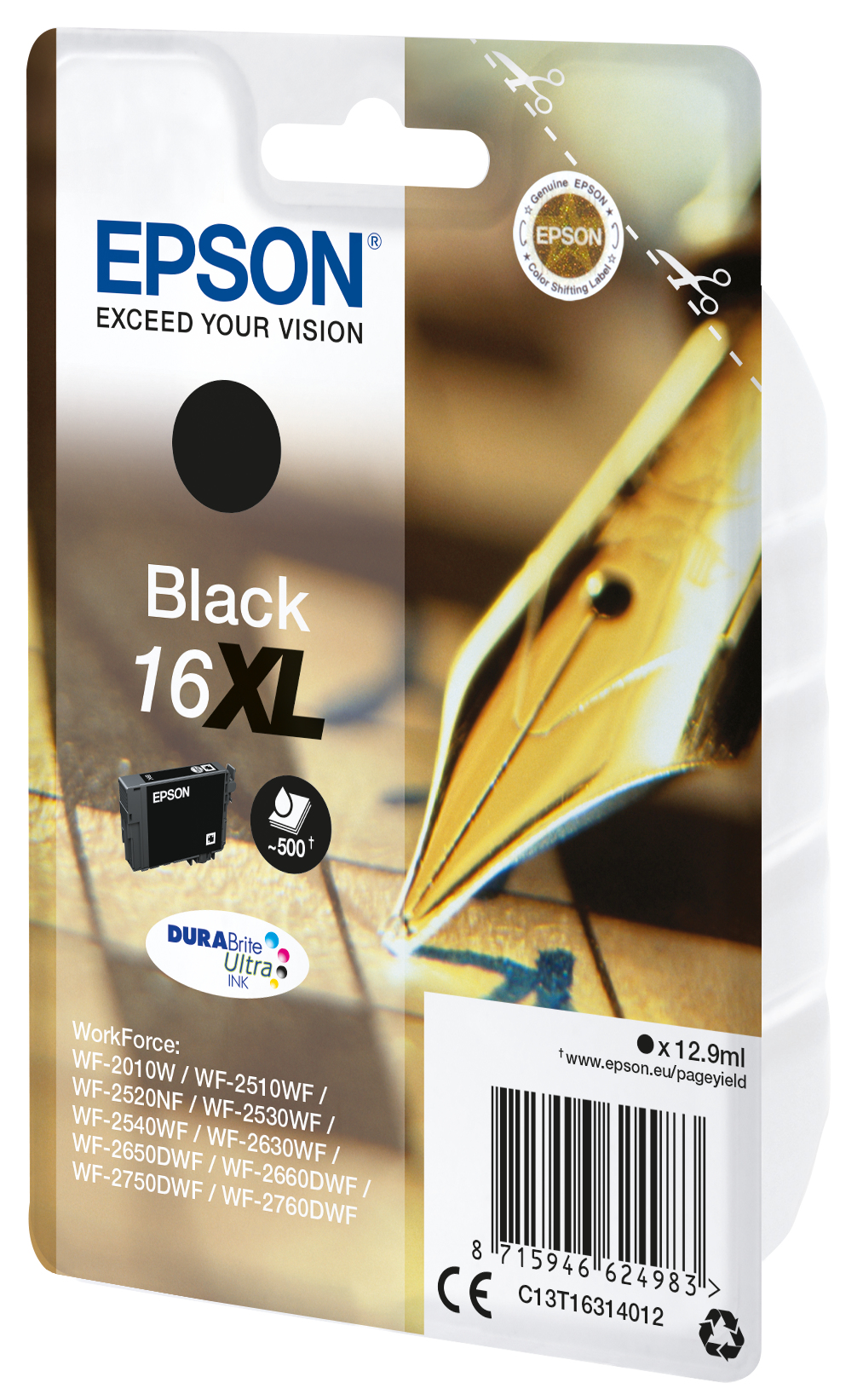 Epson 16XL - 12.9 ml - XL - Schwarz - Original