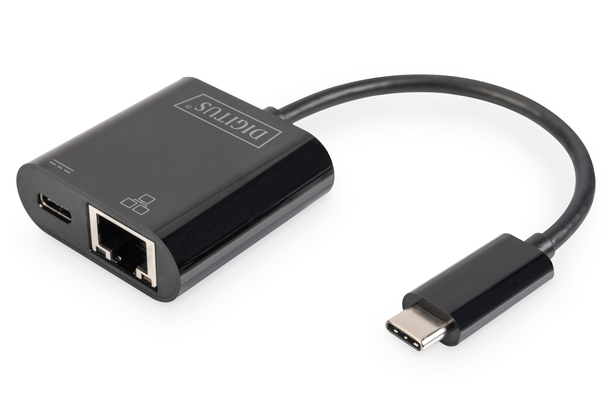 DIGITUS | USB Type-C Gigabit Ethernet Adapter, PD Unterstüt.