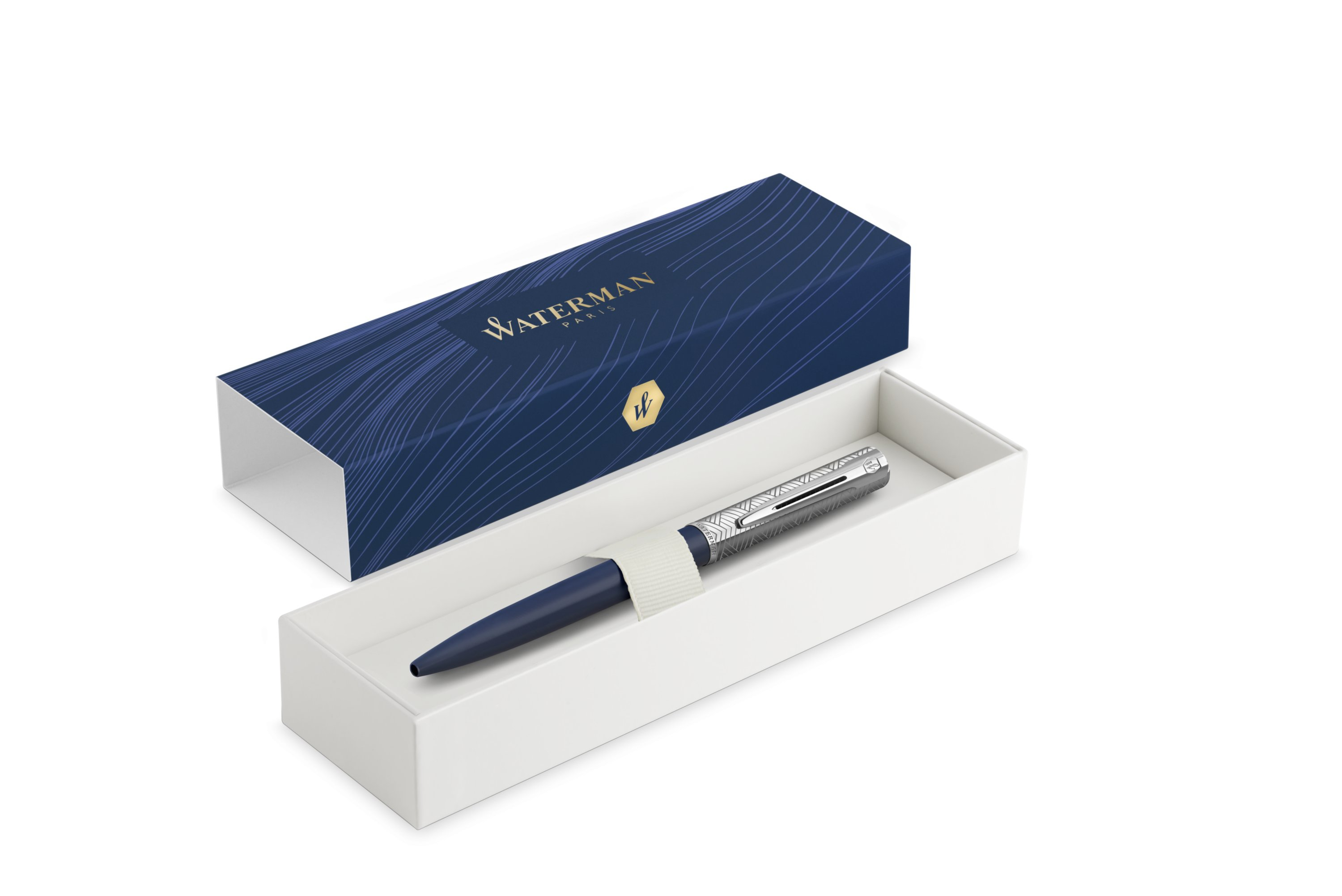 WATERMAN Kugelschreiber Allure DeLuxe Blue M Blau Geschenkb.