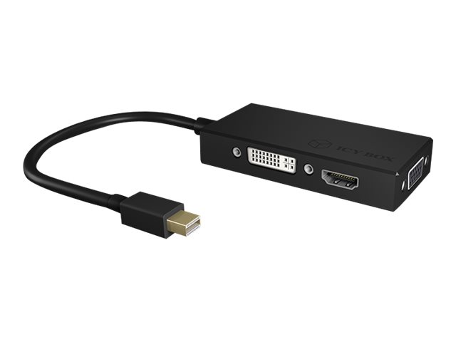 ICY BOX | Mini DisplayPort™ zu DVI/HDMI/VGA Adapter | black