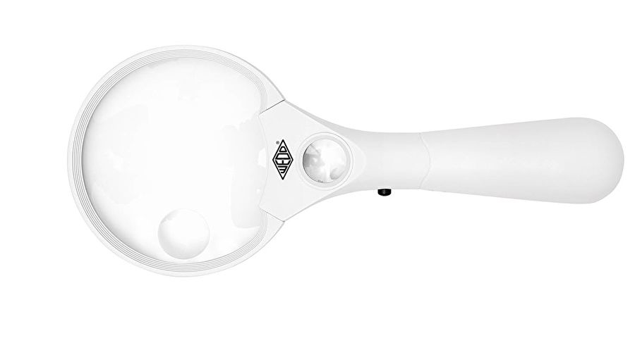 Lupe rund beleuchtet LED – 90 mm – weiß/schwarz