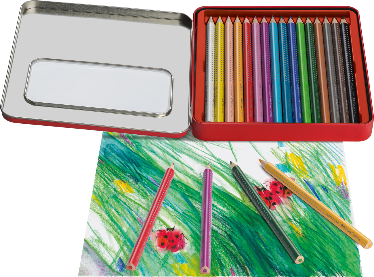 FABER-CASTELL Buntstift Jumbo Grip 16er Metalletui FABER-CASTELL Buntstift Jumbo Grip 16er Metalletui