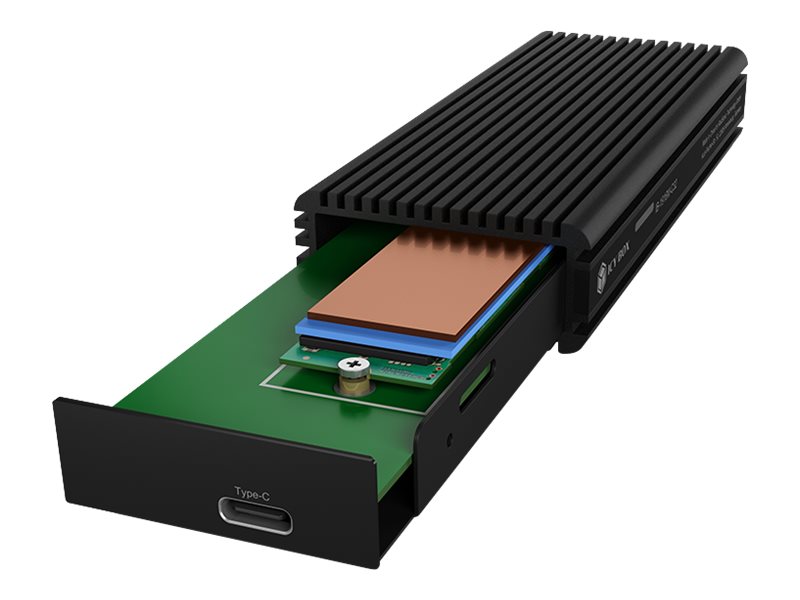 ICY BOX | M.2 PCIe SSD Aluminiumgehäuse, USB 3.2 Gen 2x2 Type-C, M-Key | black