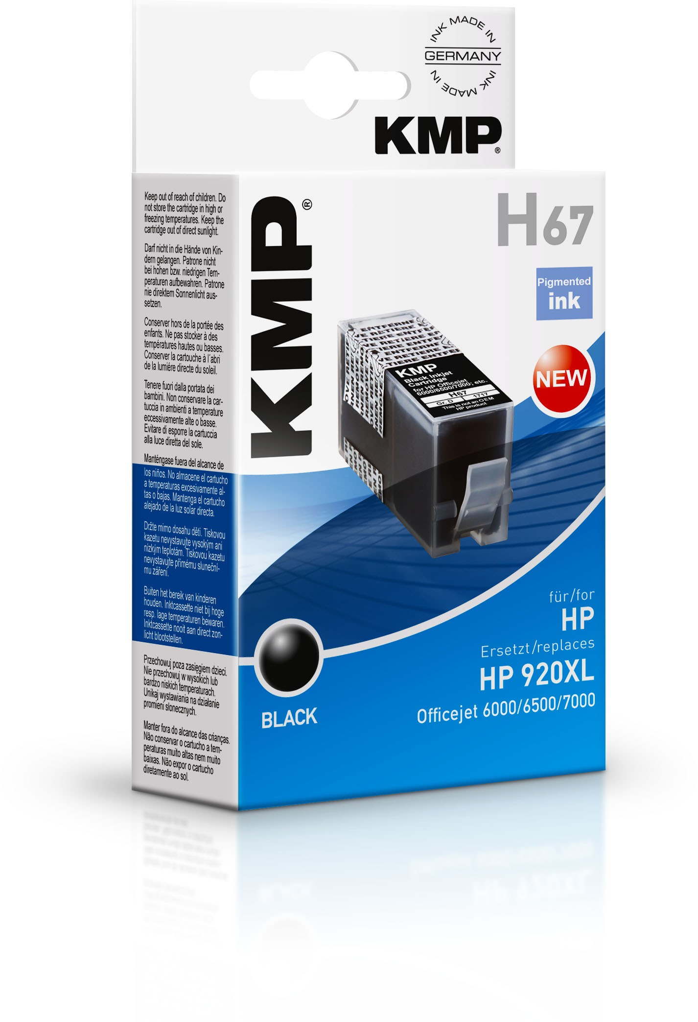 KMP H67 - 36 ml - Schwarz - kompatibel - Tintenpatrone