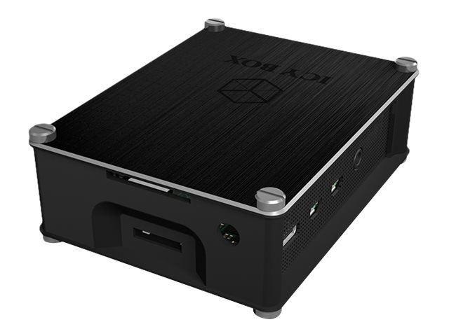 ICY BOX | Gehäuse für Raspberry Pi® 4, Aluminium Cover und Seitengitter | black