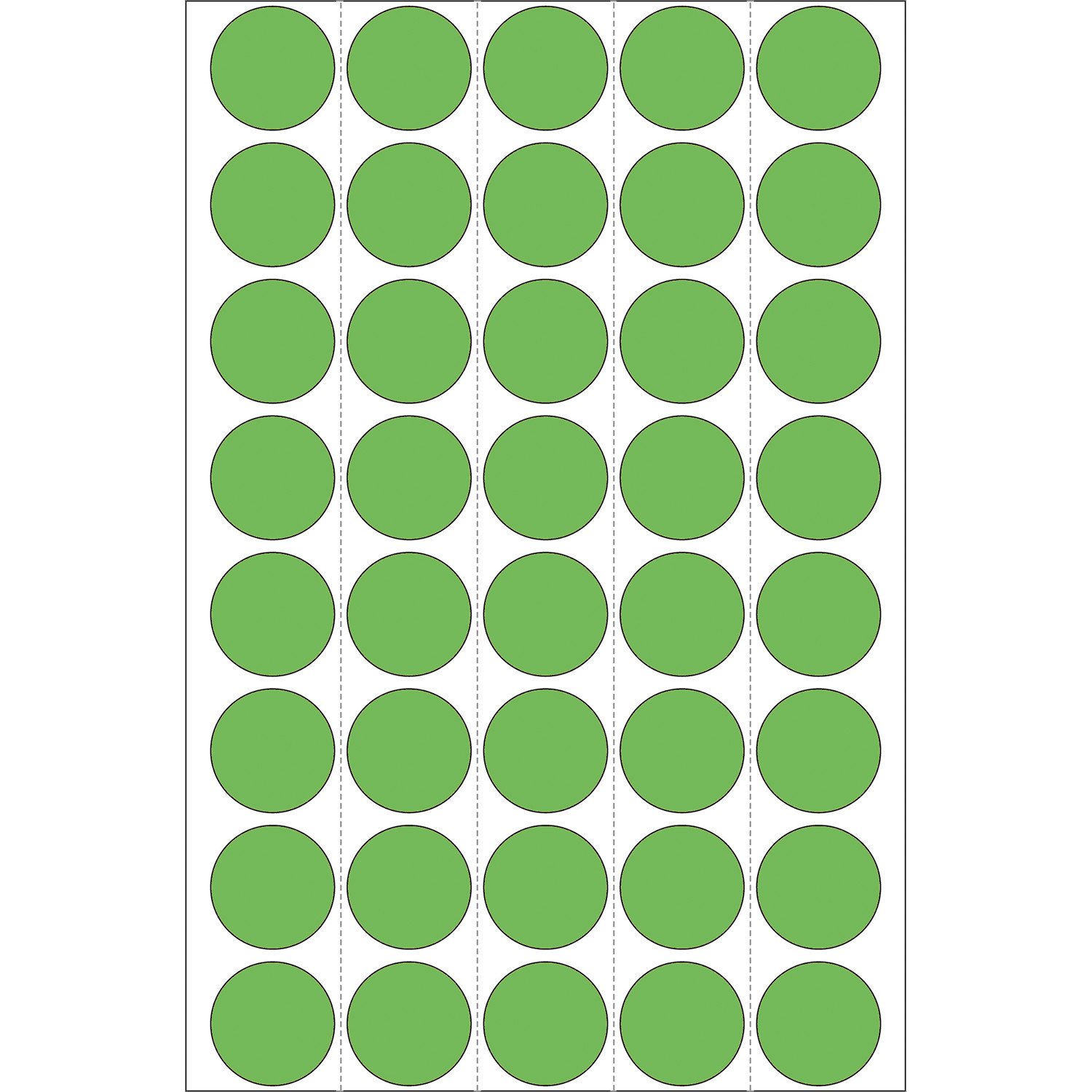 HERMA Papier - permanenter Klebstoff - grün - 19 mm rund 1280 Etikett(en) (32 Bogen x 40)