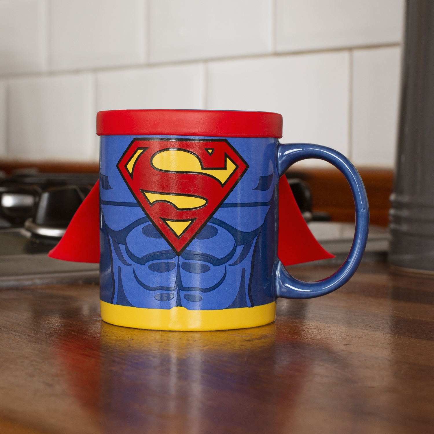Thumbs Up Superman Mug with Cape - Eins/Eine(r) - 0,25 l - Blau - Rot - Keramik - Silikon - Universal - 1 Stück(e)
