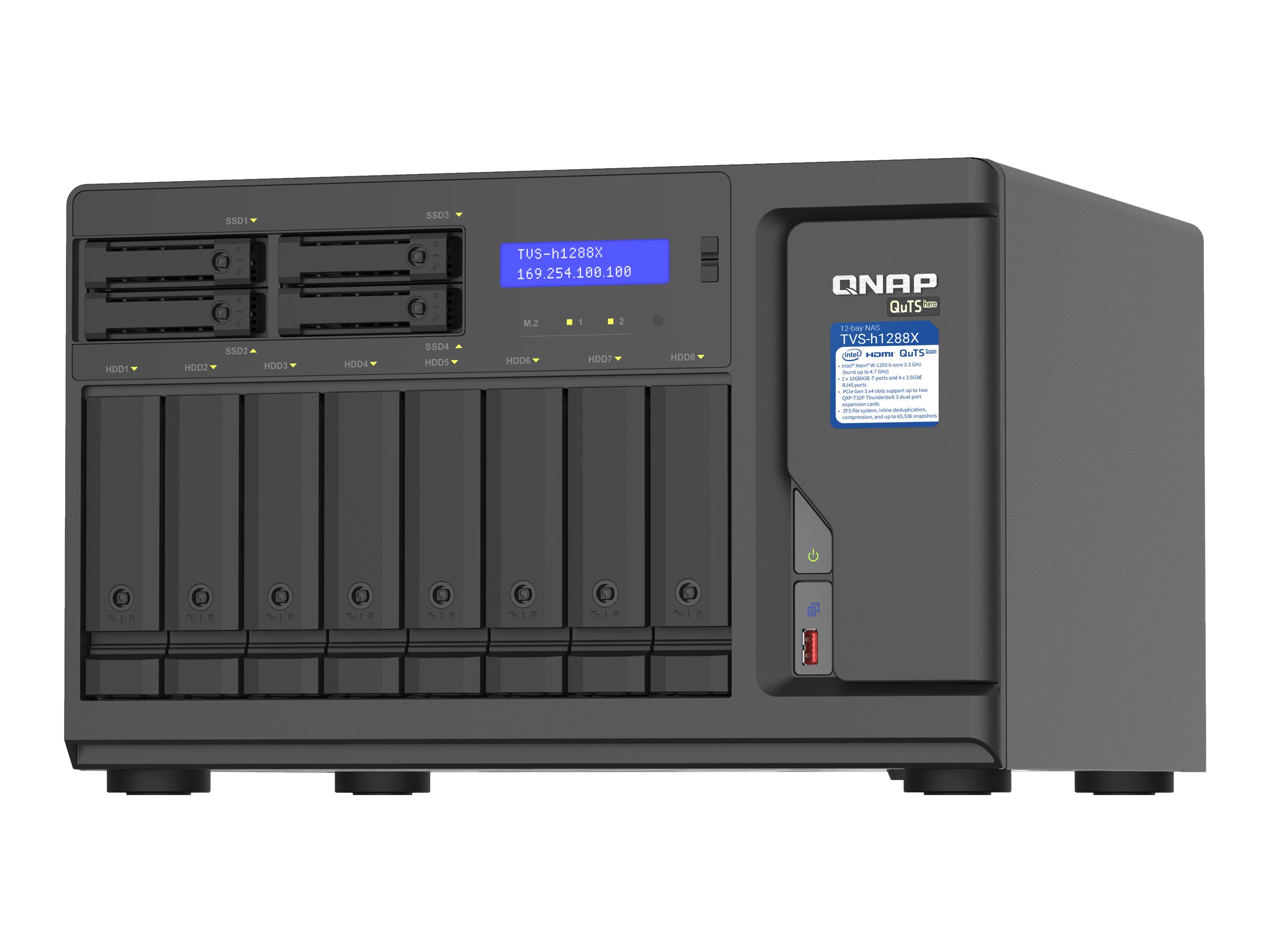 QNAP TVS-H1288X - NAS-Server - 12 Schächte - SATA 6Gb/s