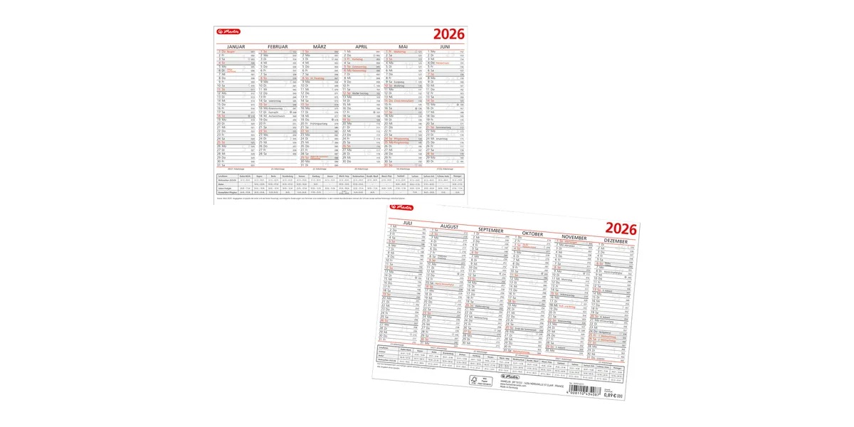 Tafelkalender A5, 2026