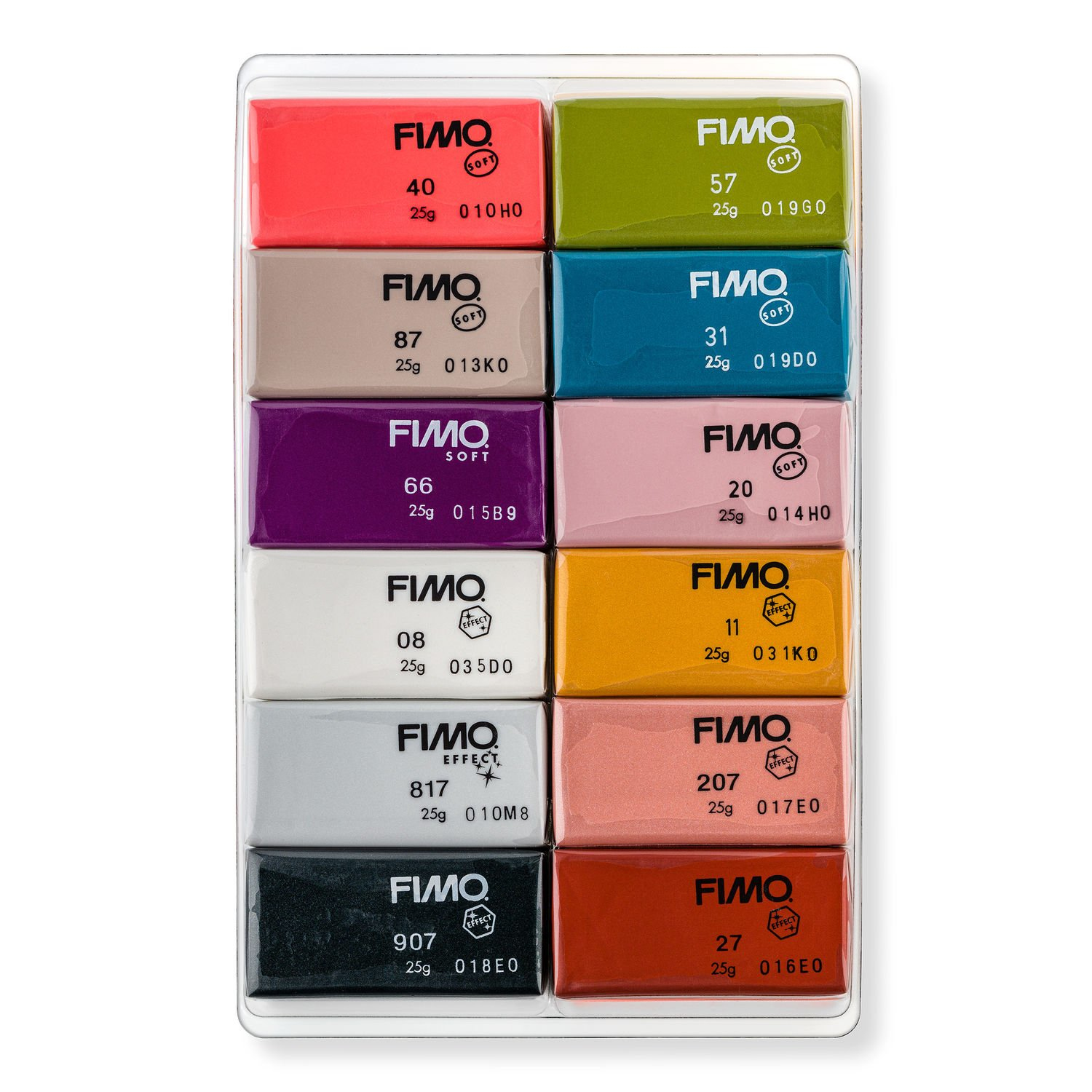 STAEDTLER FIMO 8023 C - Modellierton - Schwarz - Blau - Kupfer - Gold - Perleffekt - Pink - Rose - Silber - Graubraun - Violett - 12 Stück(e) - 12 Farben - 110 °C - 30 min