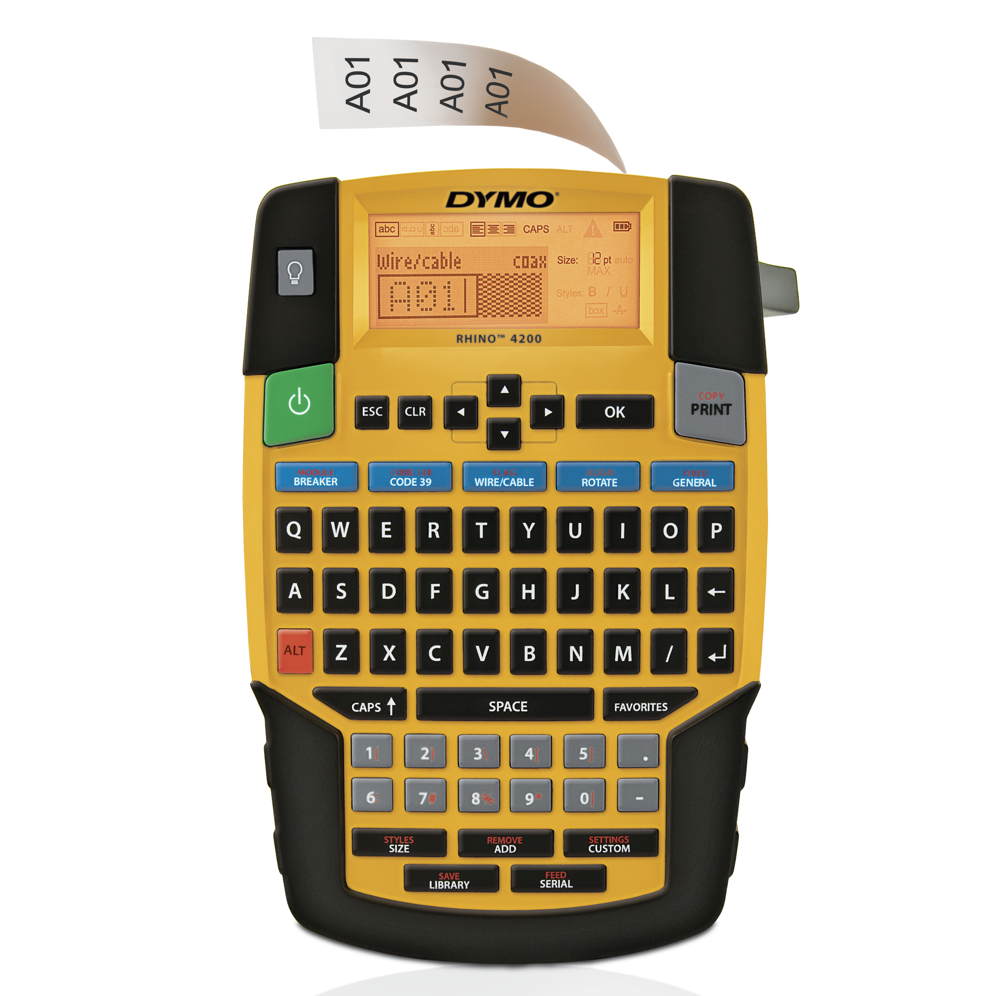 DYMO | Rhino 4200 - Industrielles Beschriftungsgerät | QWERTZ-Tastatur | im KofferSet