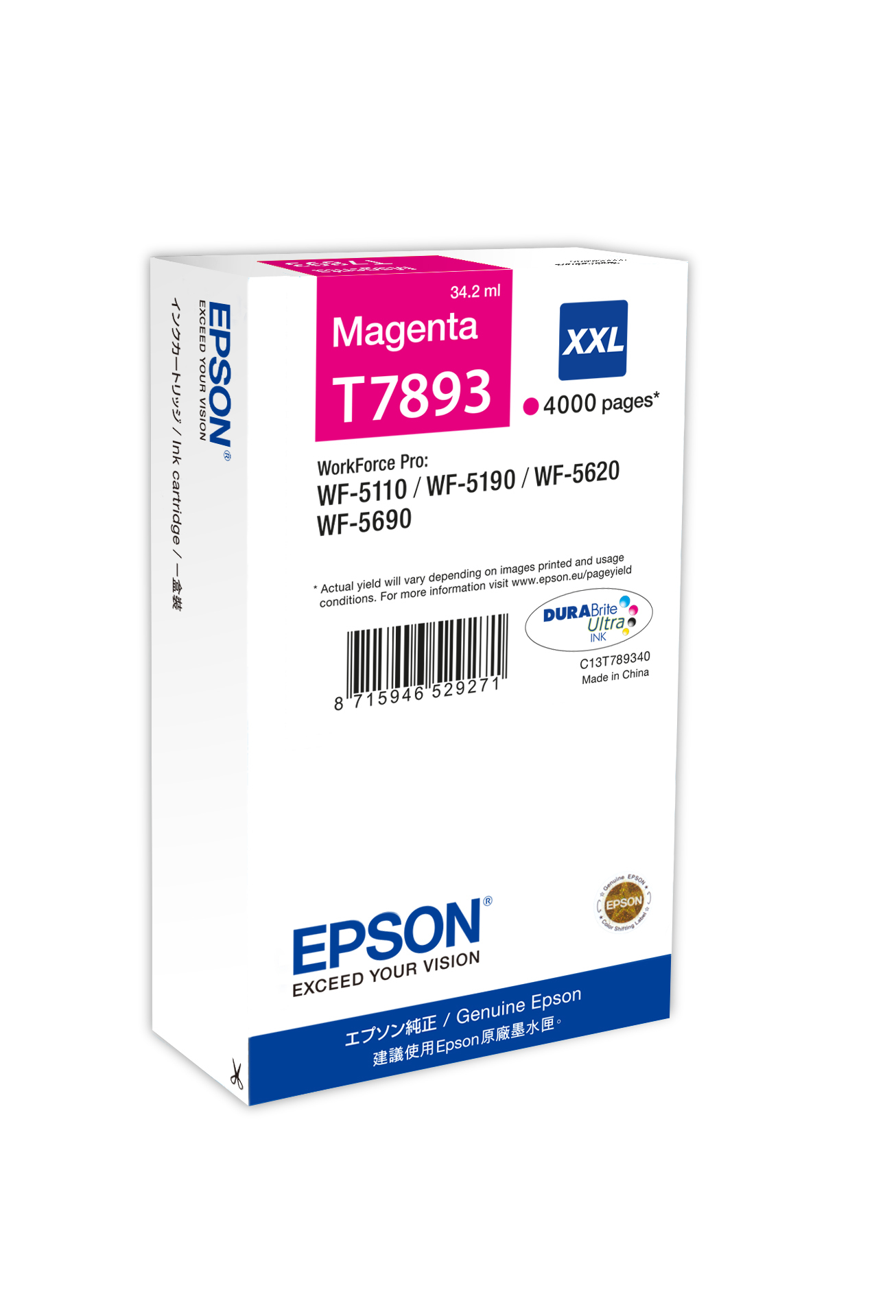 Epson T7893 - 34.2 ml - Größe XXL - Magenta - Original