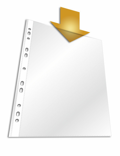 Prospekthüllen A4 Stand. 0,035mm 100 Stück transp.