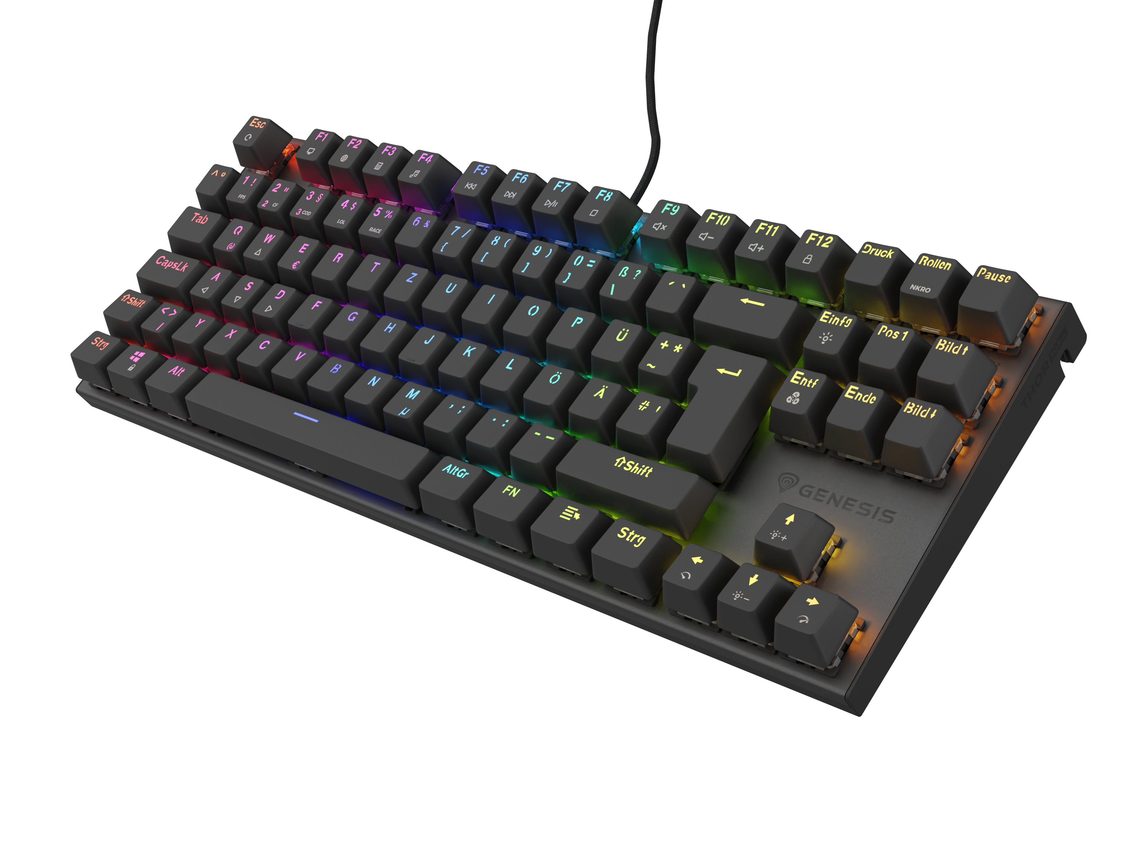 Genesis Gaming Tastatur THOR 303 TKL brown kabelgeb. (DE)