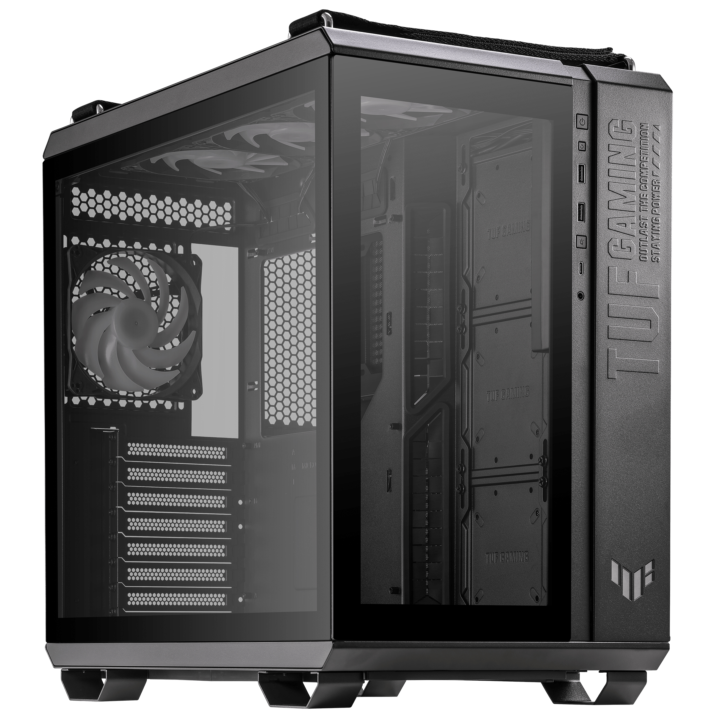 TUF Gaming GT502 Plus - Schwarz - Glasfenster