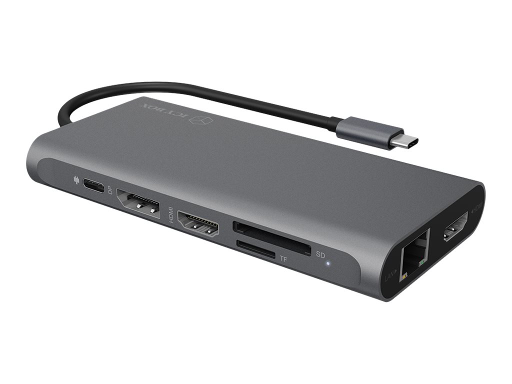 ICY BOX | USB Type-C® Notebook DockingStation zu zwölf weiteren Anschlüssen | anthr./black