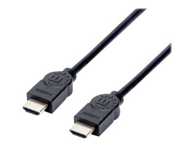 Manhattan HDMI Cable, 4K@30Hz (High Speed), 1.5m, Male to Male, Black, Equivalent to Startech HDMM150CM, Ultra HD 4k x 2k, Fully Shielded, Gold Plated Contacts, Lifetime Warranty, Polybag - HDMI-Kabel - HDMI (M)