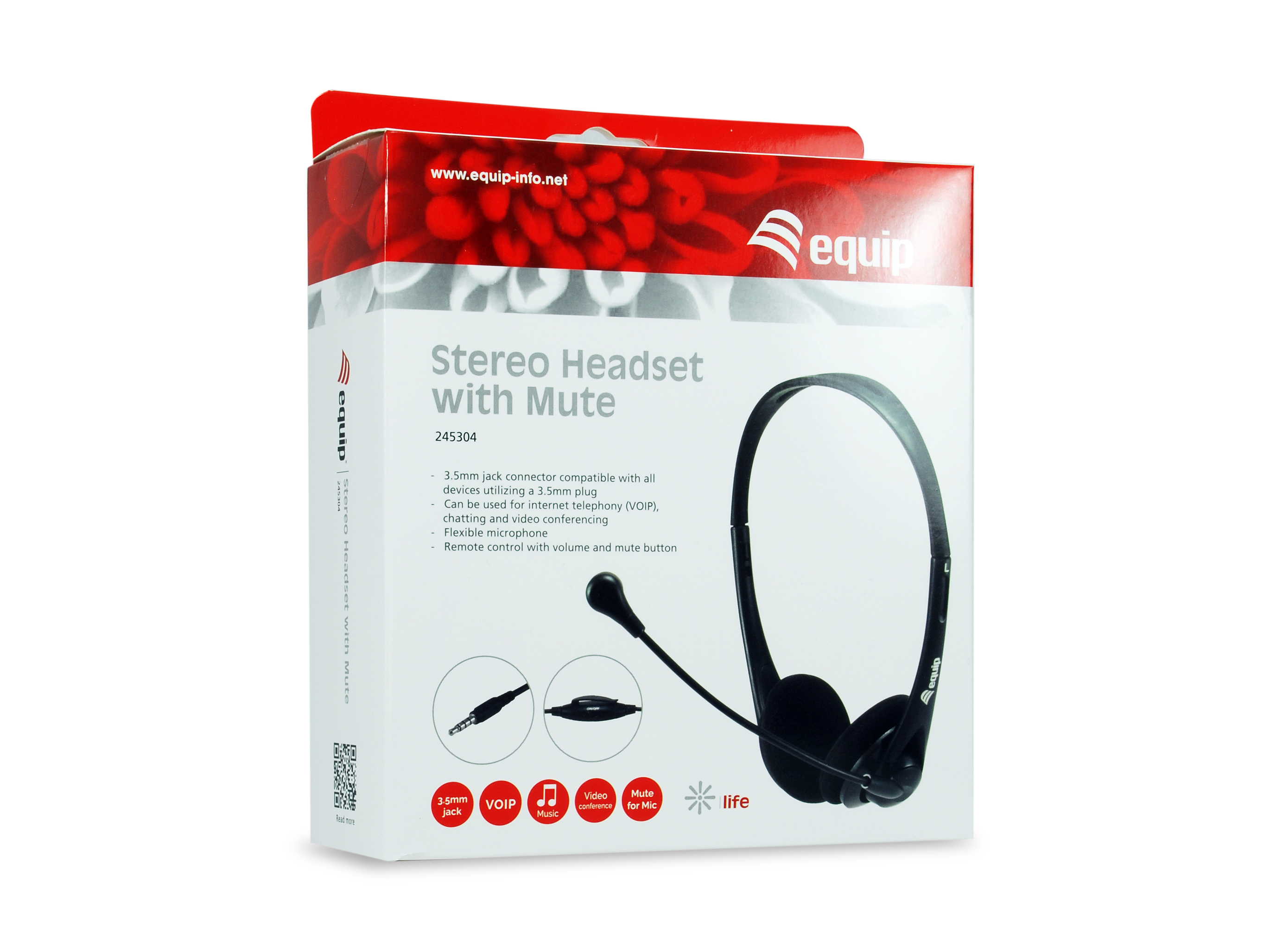equip - Stereo-Headset - Büro/Callcenter - Binaural - Kabegebunden