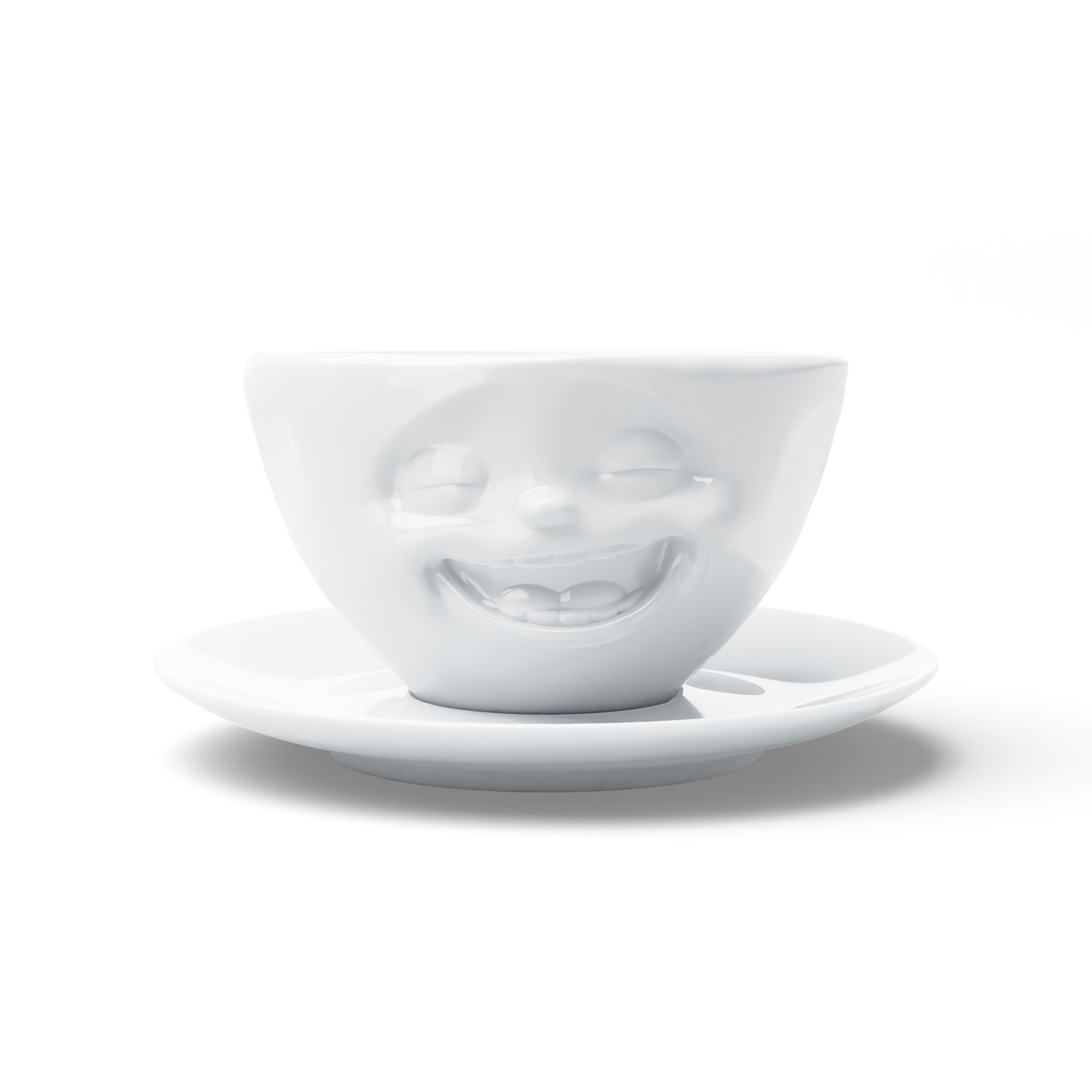 FIFTYEIGHT Kaffeetasse 200ml - Lachend weiß