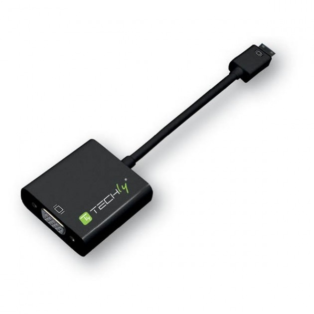 Techly Videokonverter - HDMI - VGA - Schwarz