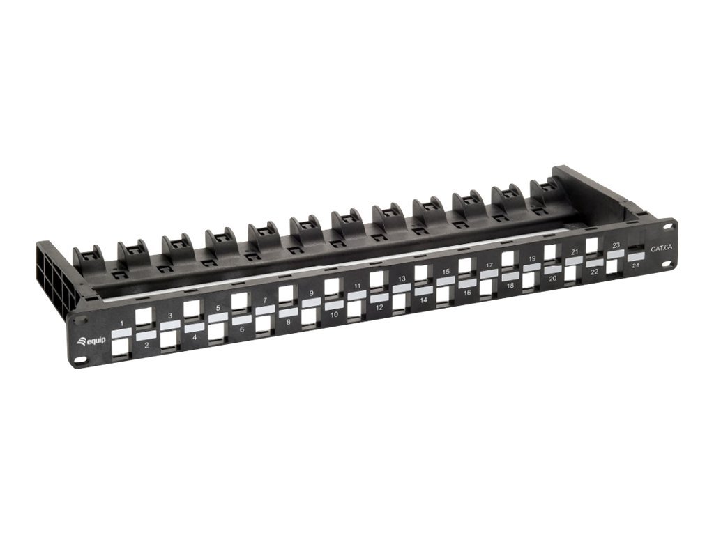 Patch Panel - Blindabdeckung - Schwarz, RAL 9011 - 1U - 48.3 cm (19")
