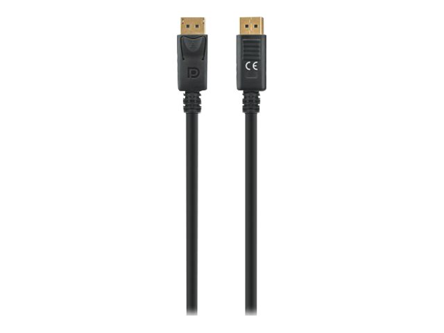 IC Intracom Manhattan DisplayPort 1.4 Cable, 8K@60hz, 3m, PVC Cable, Male to Male, Equivalent to Startech DP14MM3M, With Latches, Fully Shielded, Black, Lifetime Warranty, Polybag - DisplayPort-Kabel - DisplayPort (M)