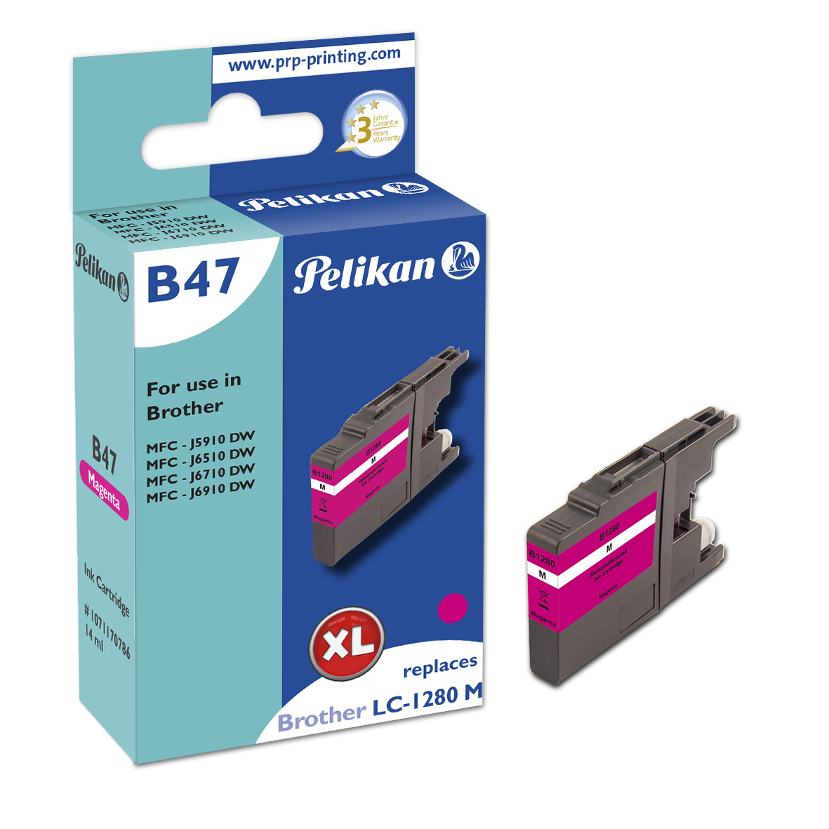 B47 ersetzt Brother LC-1280XL magenta