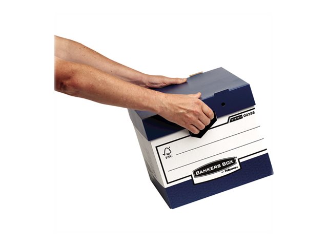 BankersBox Archivbox 29.2x33.3x39cm        blau/weiß    10VE