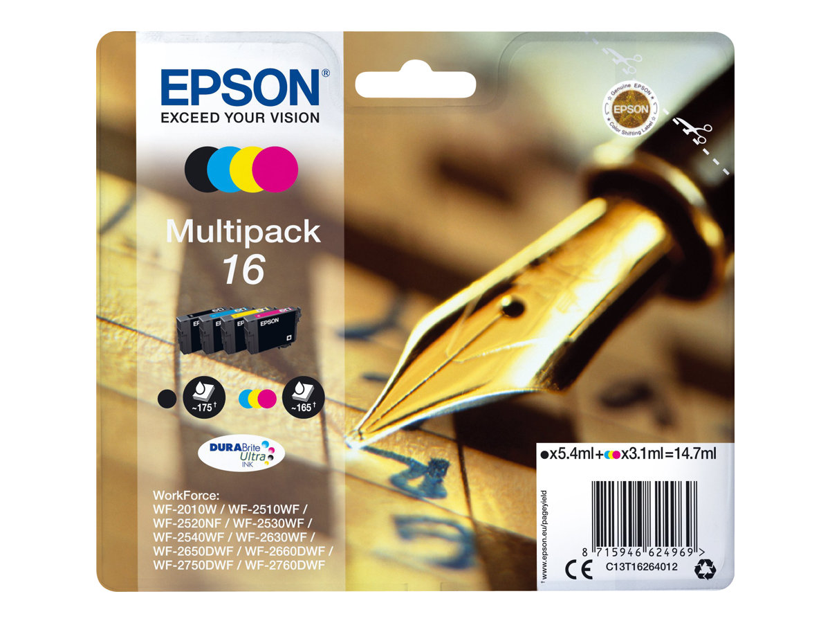 Epson 16 Multipack - 4er-Pack - Schwarz, Gelb, Cyan, Magenta