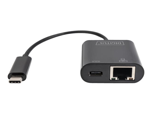 DIGITUS | USB Type-C Gigabit Ethernet Adapter, PD Unterstüt.