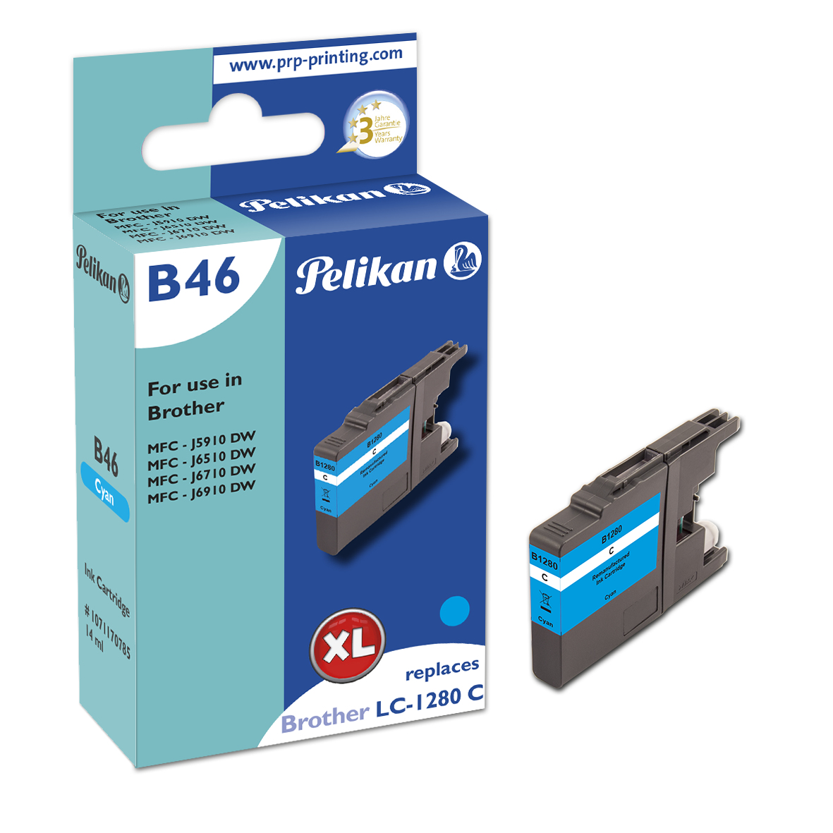 B46 ersetzt Brother LC-1280XL cyan