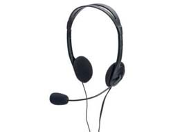 Ednet Headset Stereo mit Mikro Klinke schwarz