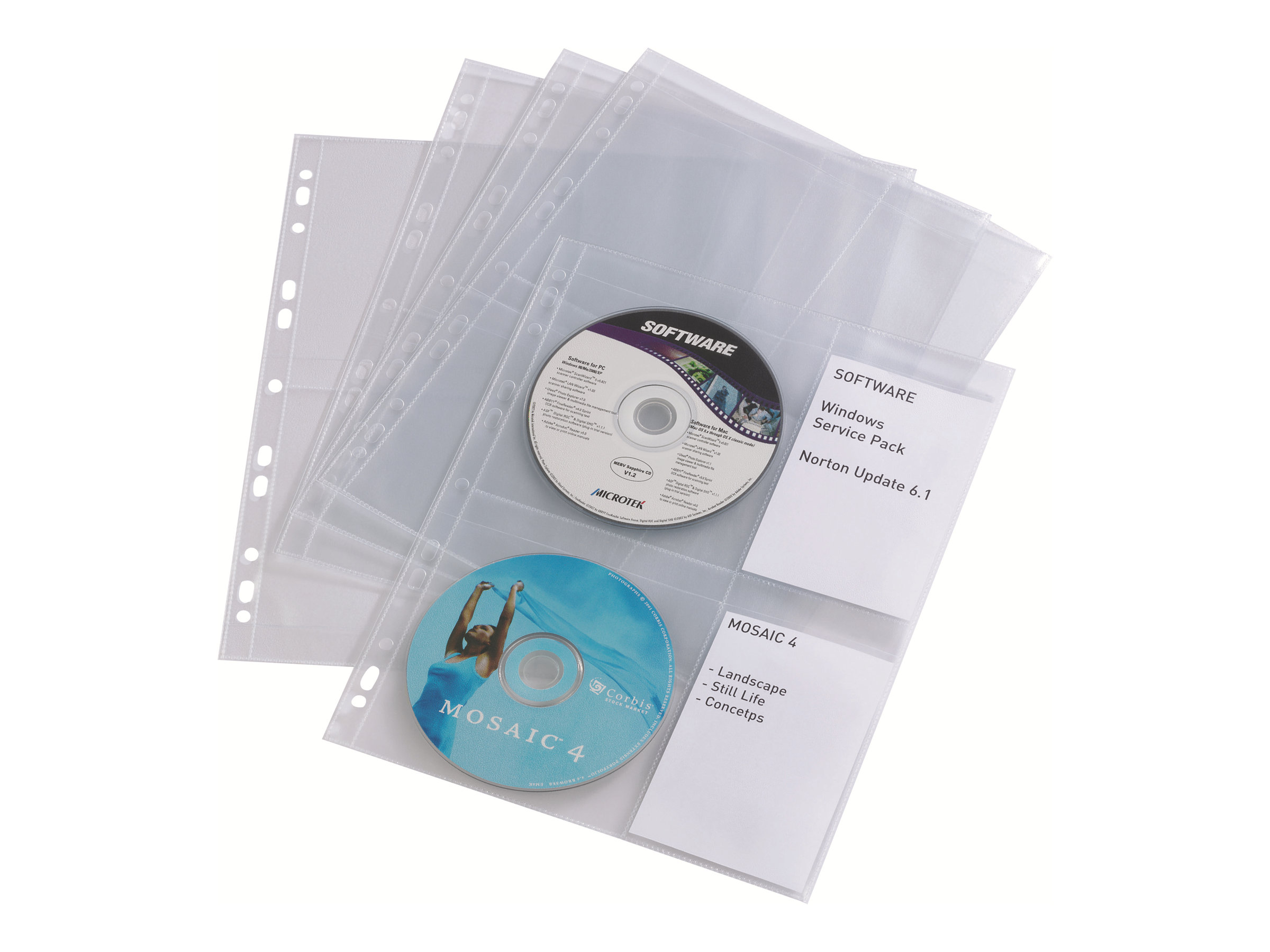 CD/DVD COVER light M Pck a 10 Taschen transparent