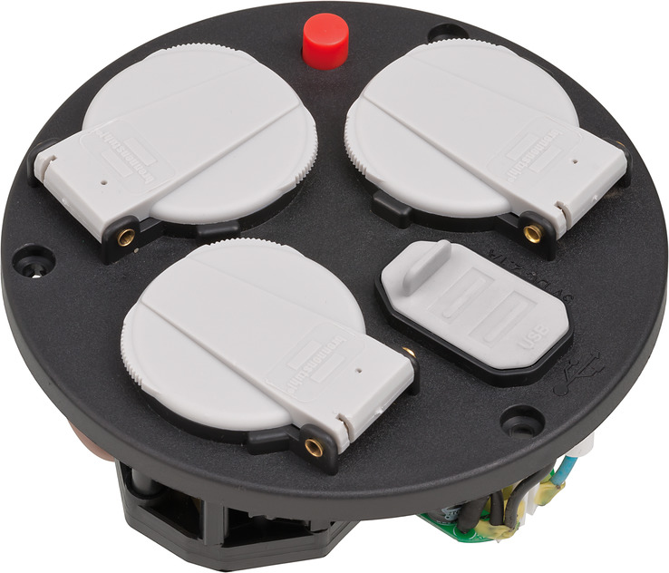 Steckdoseneinsatz | 3x + 2xUSB IP20 innen