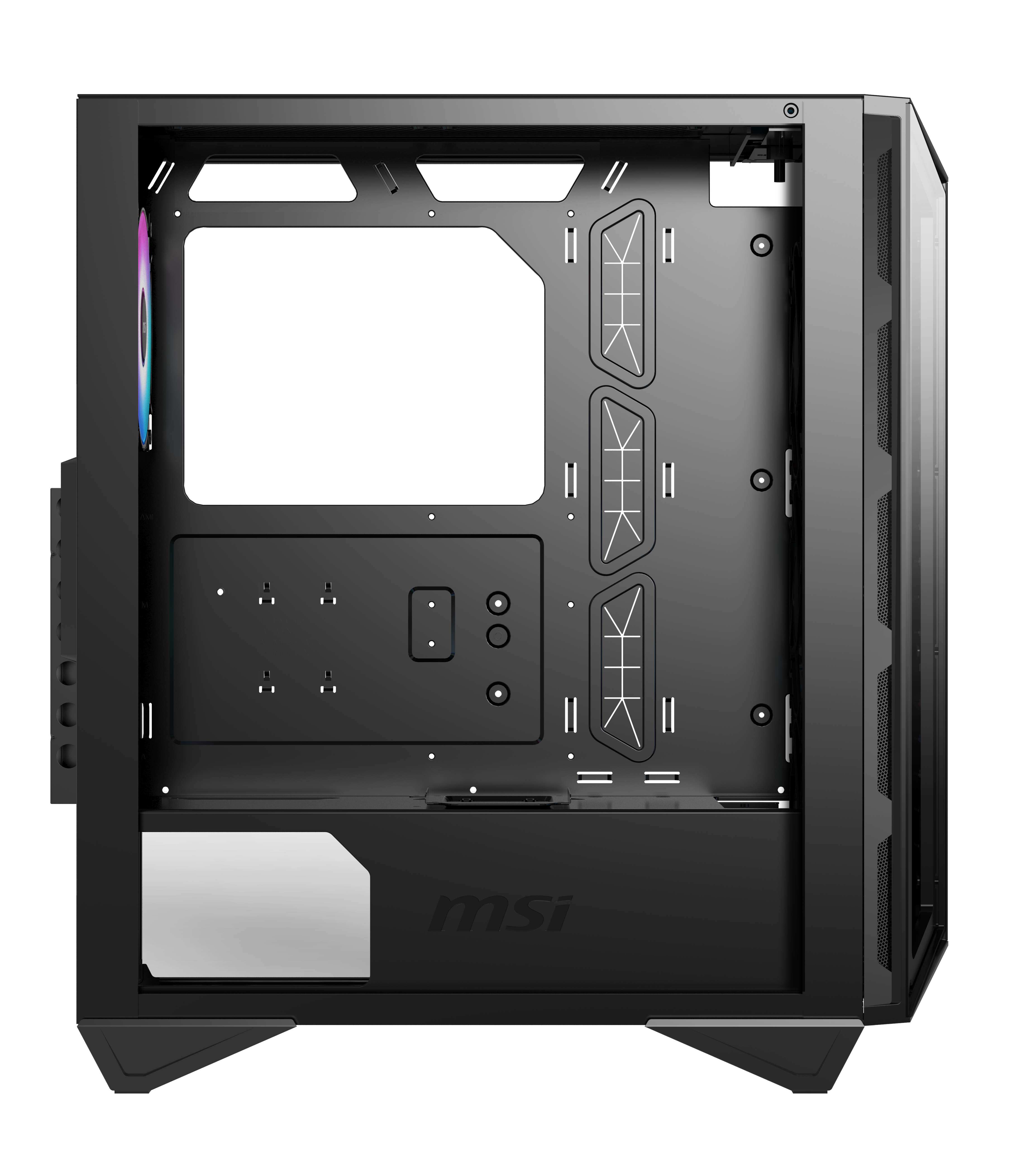 MSI MPG Gungnir 110R - Schwarz - Glasfenster