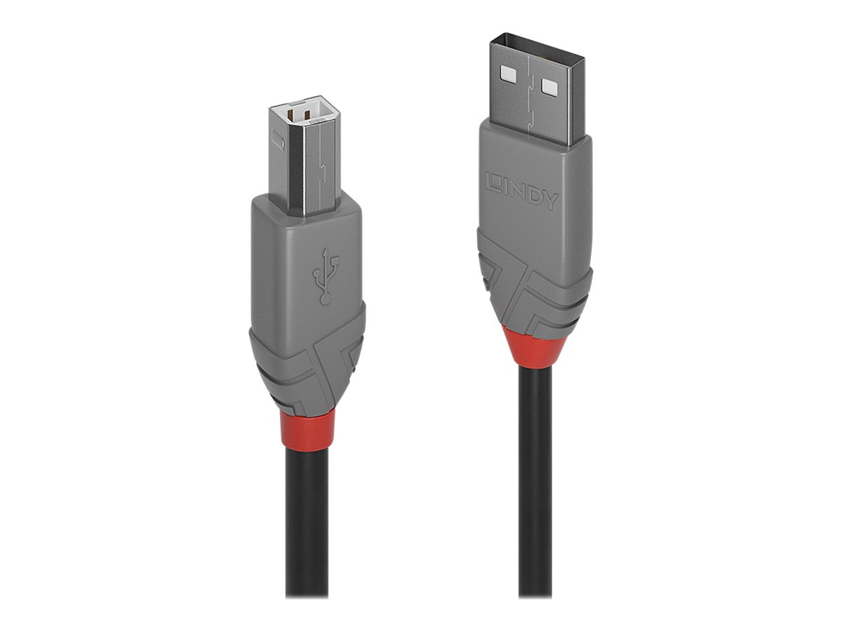 Lindy | 0.2m USB 2.0 Typ A an B Kabel, Anthra Line Lindy | 0.2m USB 2.0 Typ A an B Kabel, Anthra Line