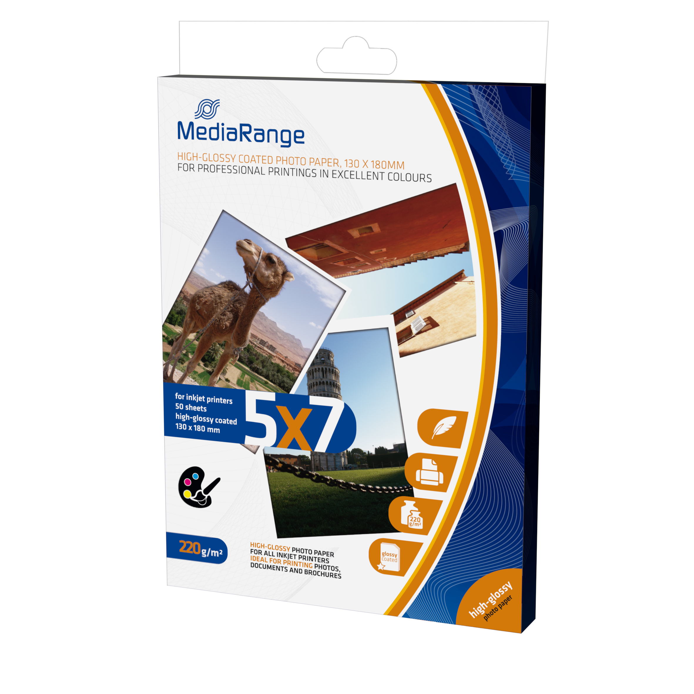 Fotopapier hochglänzend 130 × 180 mm 220 g/m² – 50 Blatt