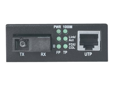 Intellinet Gigabit Ethernet WDM bidirektionaler Singlemode Medienkonverter, 10/100/1000Base-TX auf 1000Base-LX (SC)